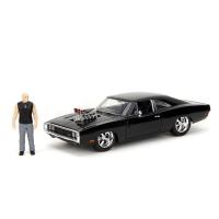 Rychle a zběsile auto 1970 Dodge Charger 1:24 + figurka Dominic Toretto